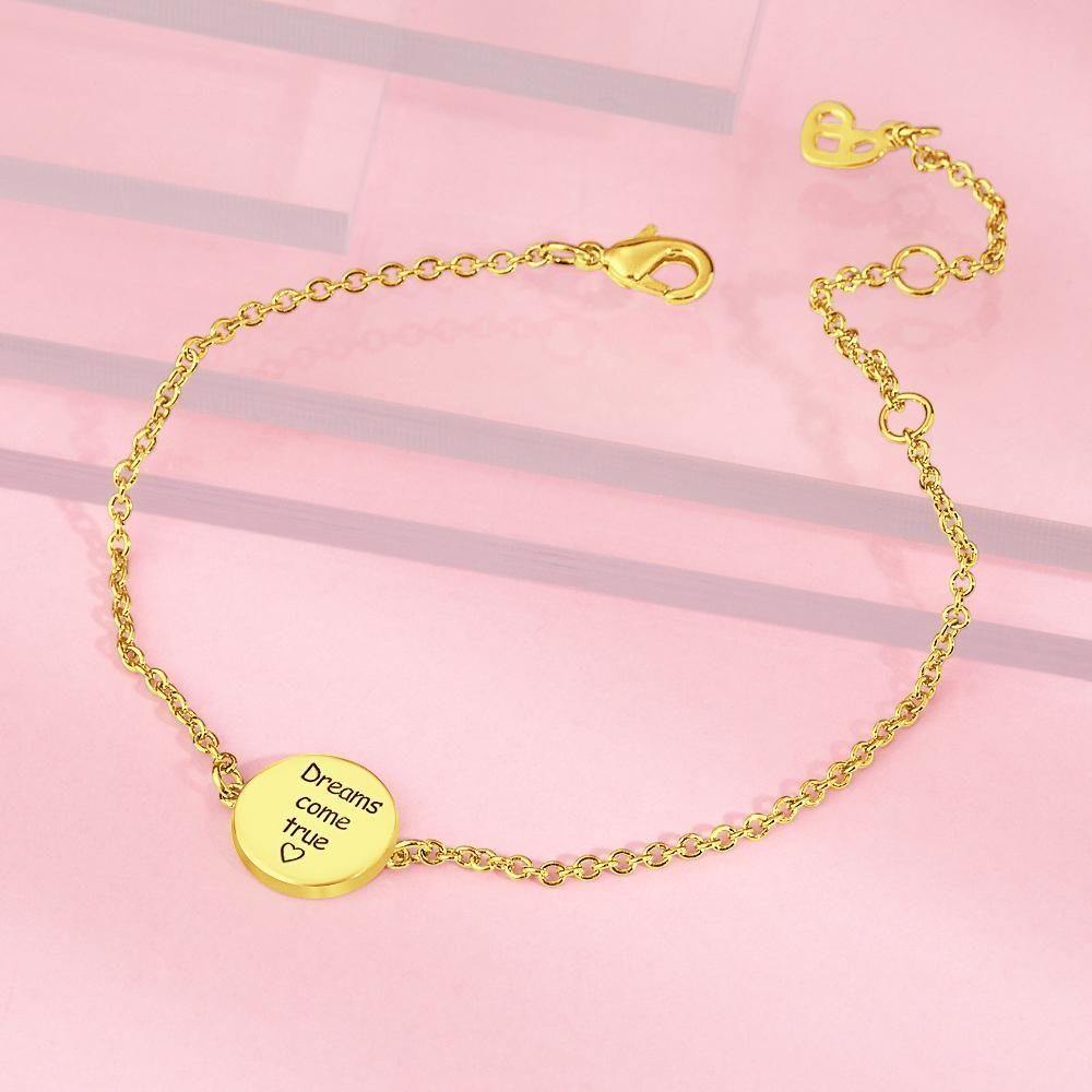 Name Bracelet Dream Catcher Bracelet Wishing Dream Good Luck Bracelet 14k Gold Plated