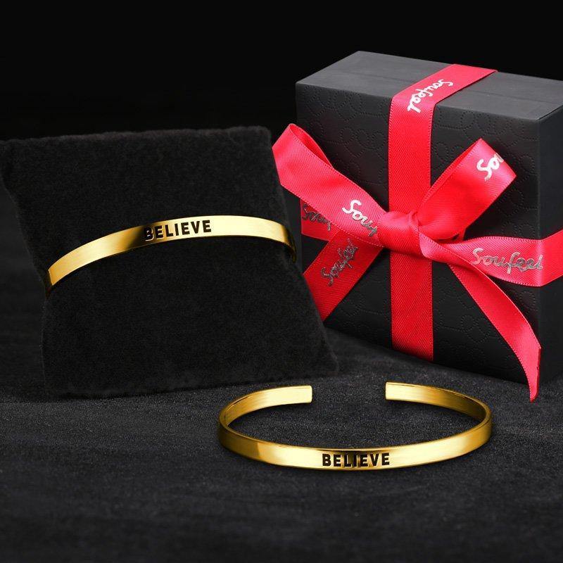 Engraved Bangle 14k Gold Plated