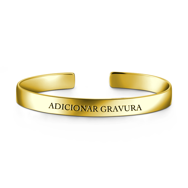 Engraved Bangle 14k Gold Plated