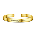 Engraved Bangle 14k Gold Plated