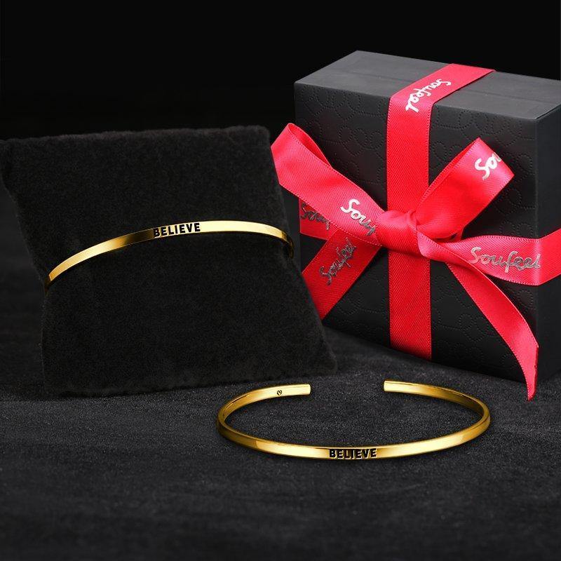Engraved Bangle 14k Gold Plated