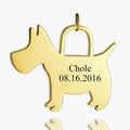 Engraved Dog Tag 14k Gold Plated