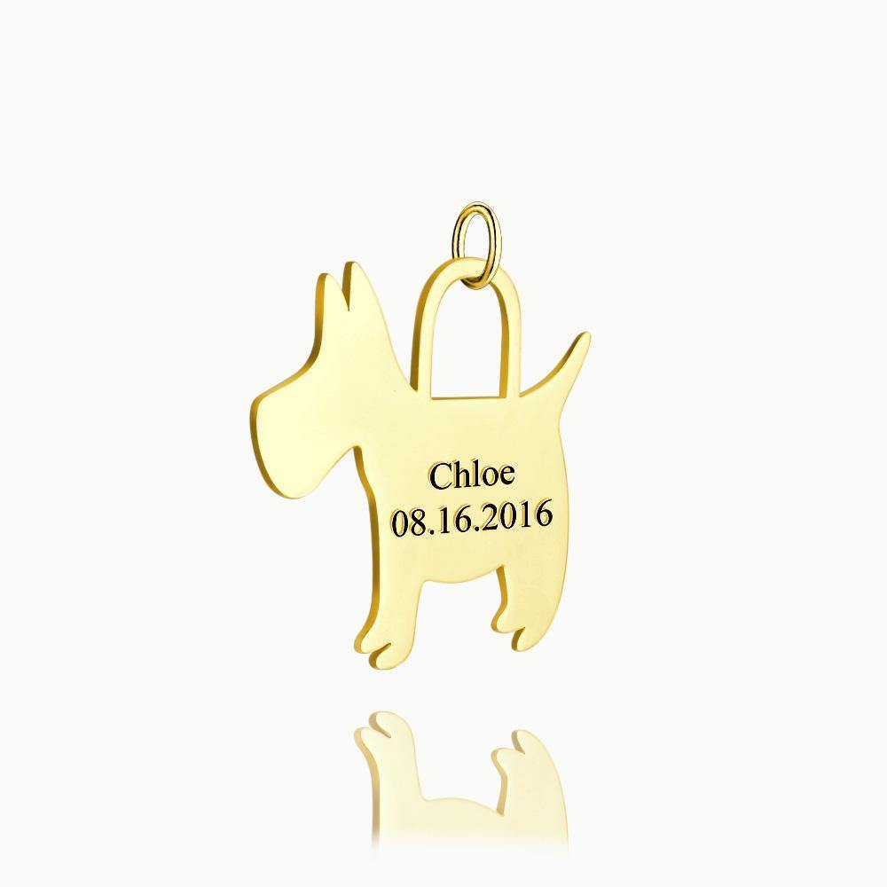Engraved Dog Tag 14k Gold Plated