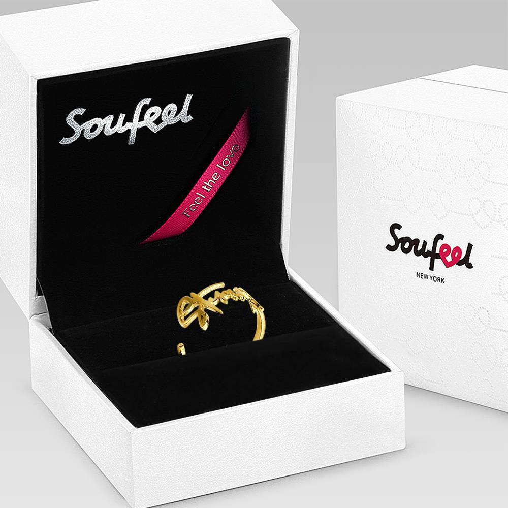 Name Ring, Personalized Handwriting Ring Special Gift 14k Gold Plated - Golden