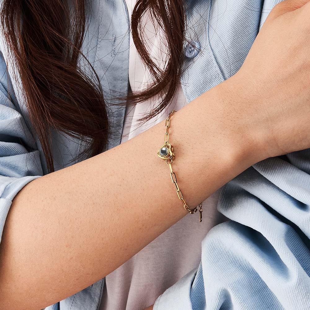 Custom Photo Projection Bracelet Gift for Special Person