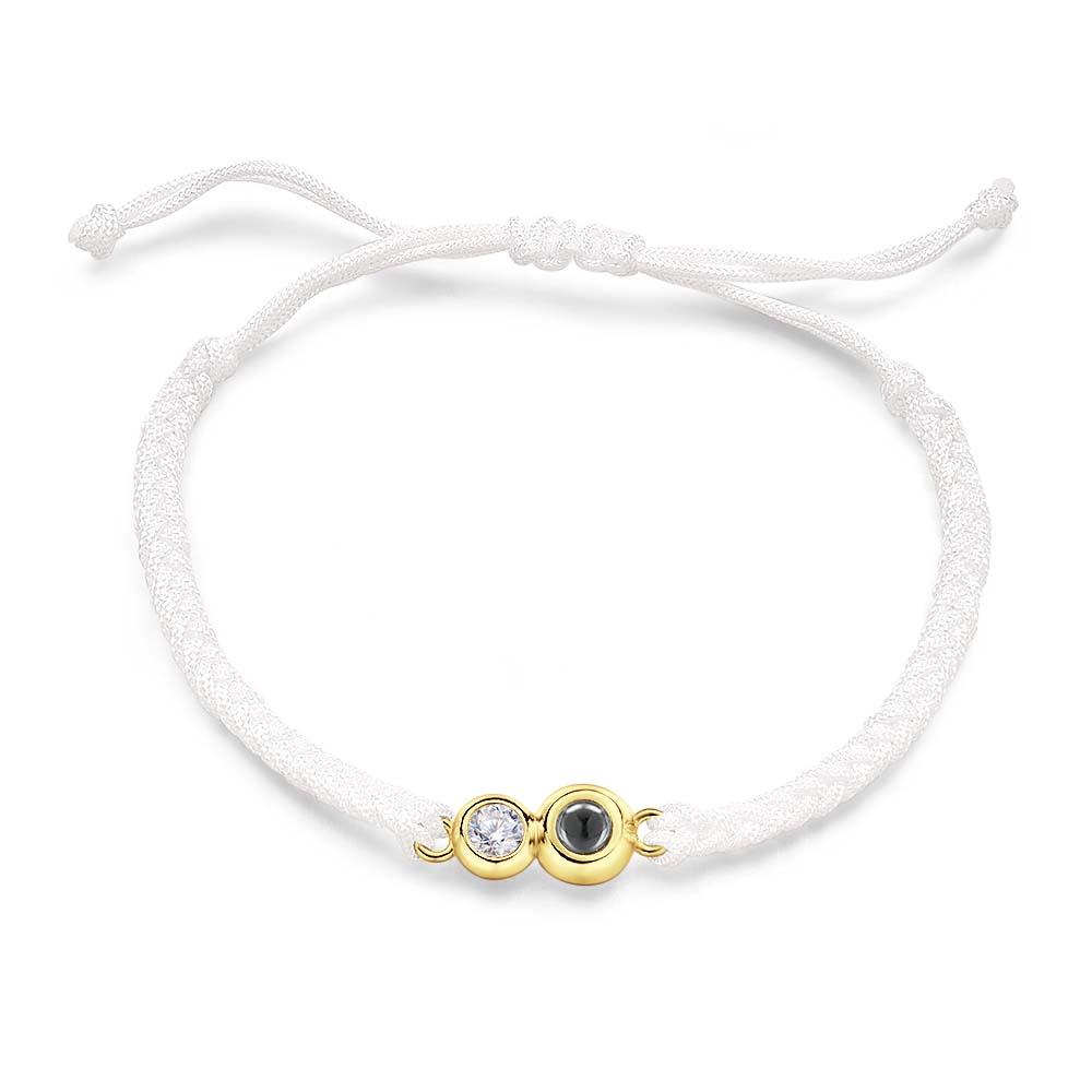 Custom Birthstone And Picture Projection Bracelet Lovely Gift Memorial Wedding Gift for Him Her