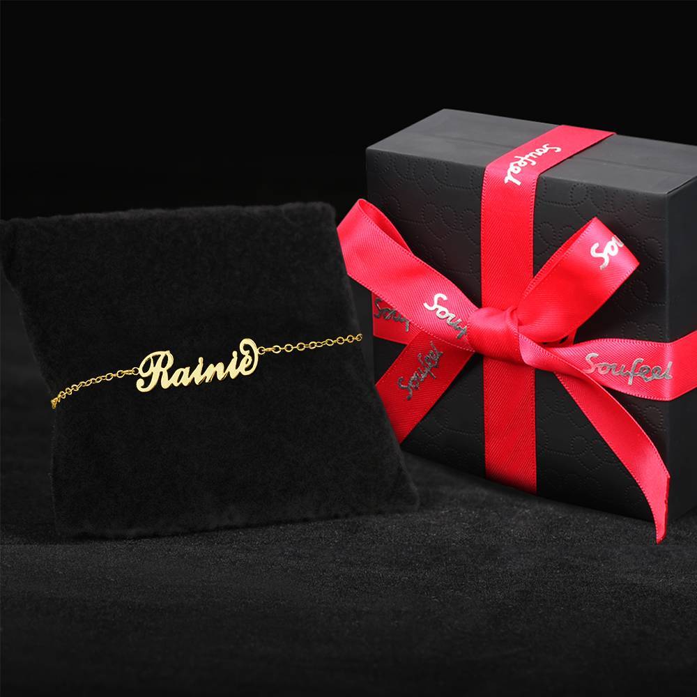 Children's Name Bracelet 14K Gold Plated - Length Adjustable