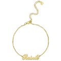 Children's Name Bracelet 14K Gold Plated - Length Adjustable