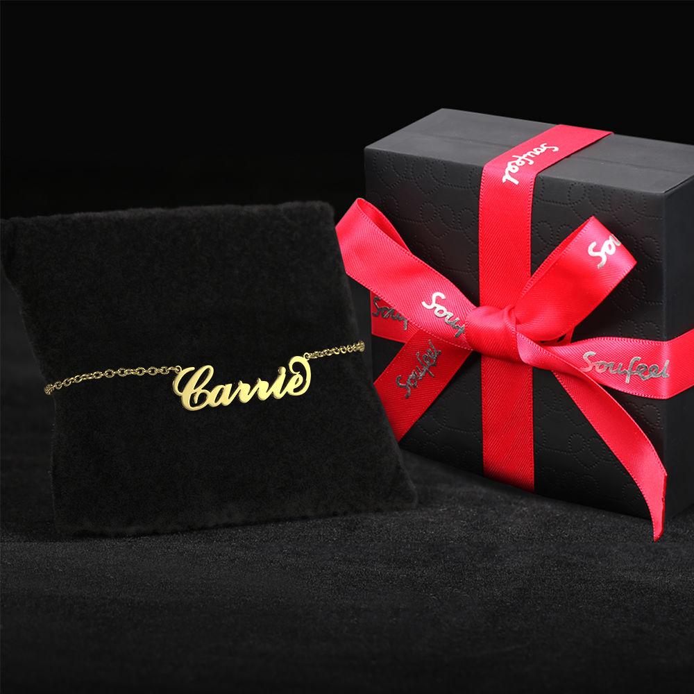 Custom Name Anklet, Personalized Jewelry 14K Gold Plated - Golden