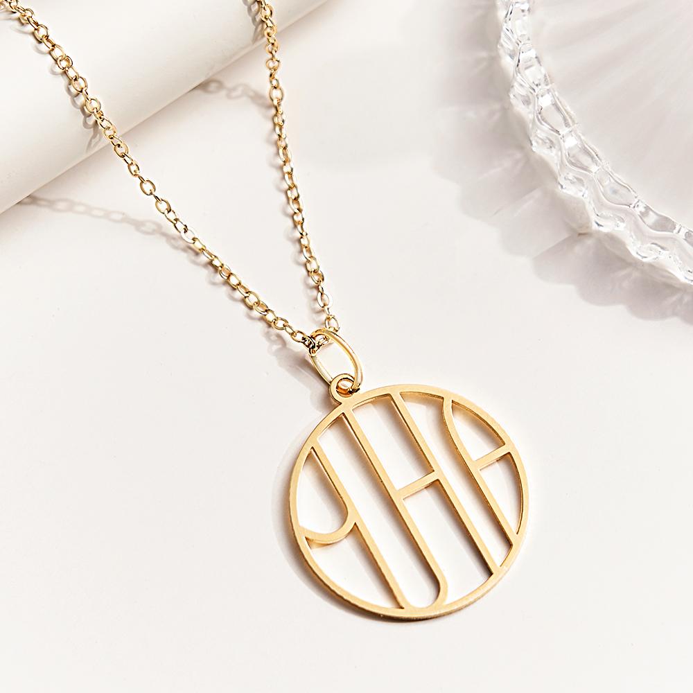 Personalized Unique Design Monogram Custom Name Logo Necklace