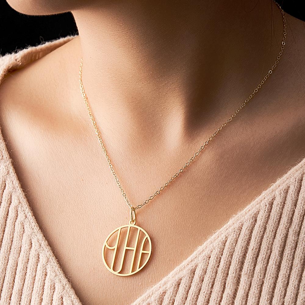 Personalized Unique Design Monogram Custom Name Logo Necklace