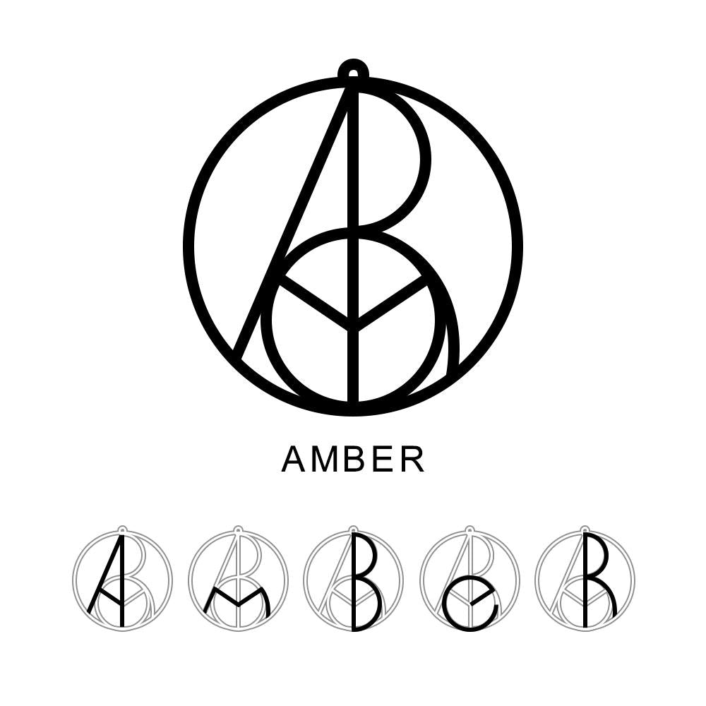 Personalized Unique Design Monogram Custom Name Logo Necklace