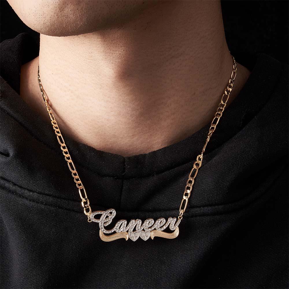 Custom Hip Hop Name Necklace Personalized Bling Metal Necklace Gifts for Men