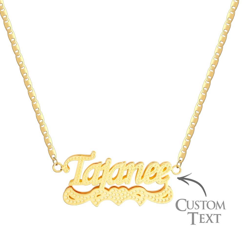 Custom Name Necklace Hip Hop Fashion Heart Decor Necklace Gifts for Him