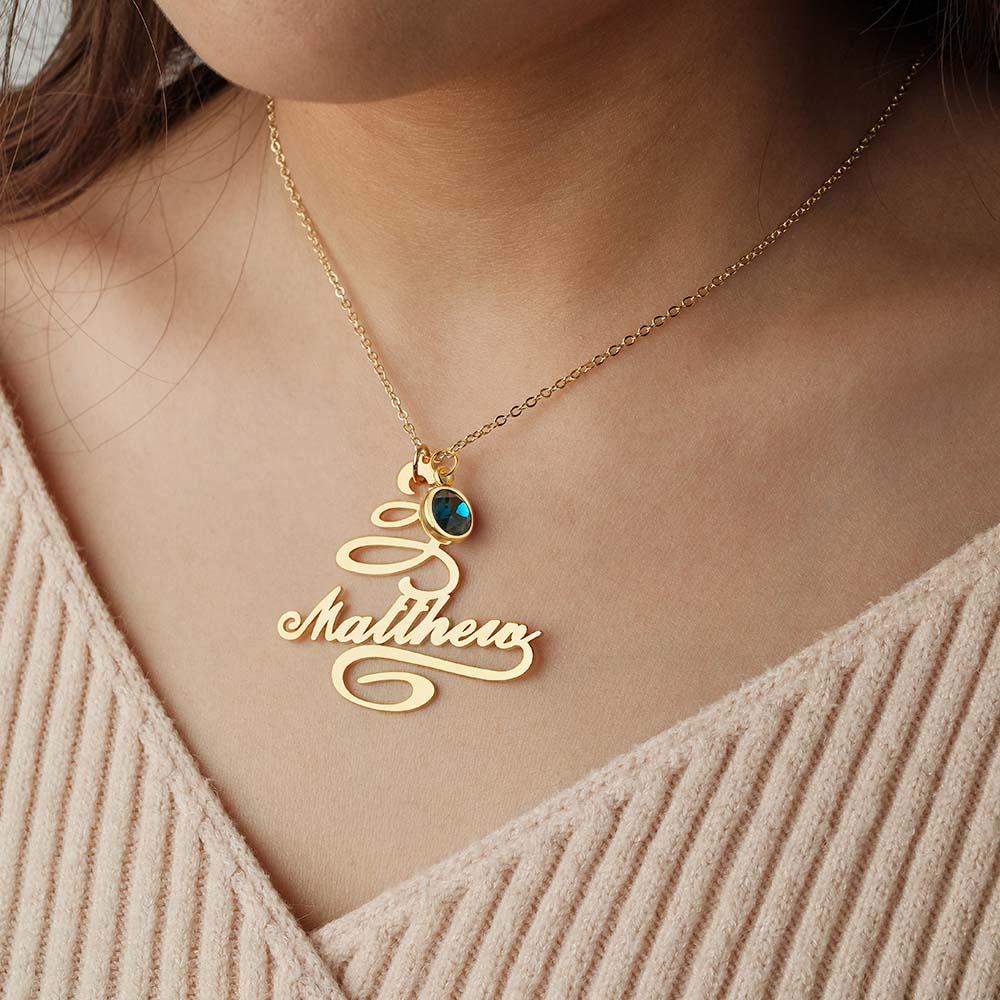 Custom Name Birthstone Christmas Tree Unique Gift