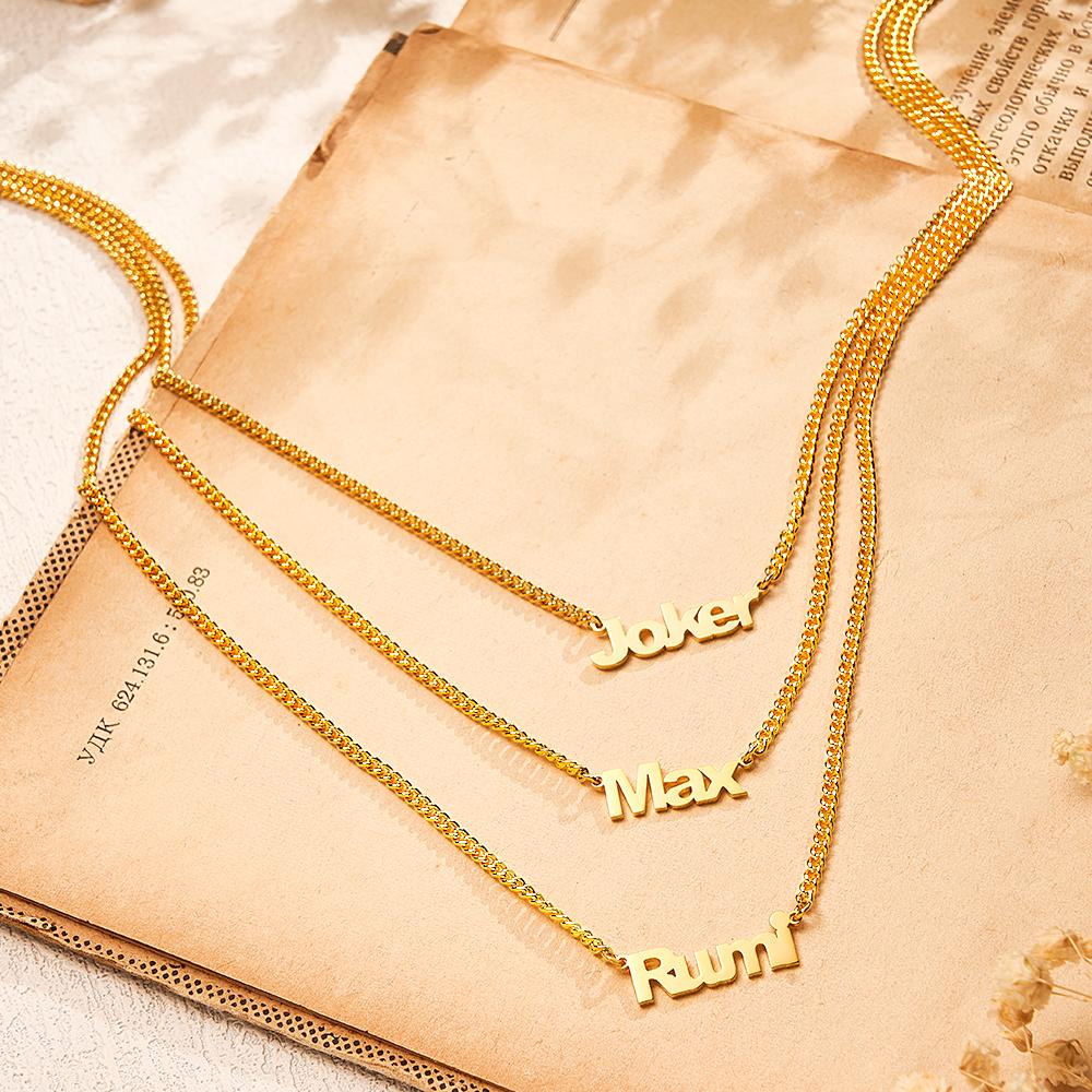 Custom Name Necklace Fashion Stack Girl Gift