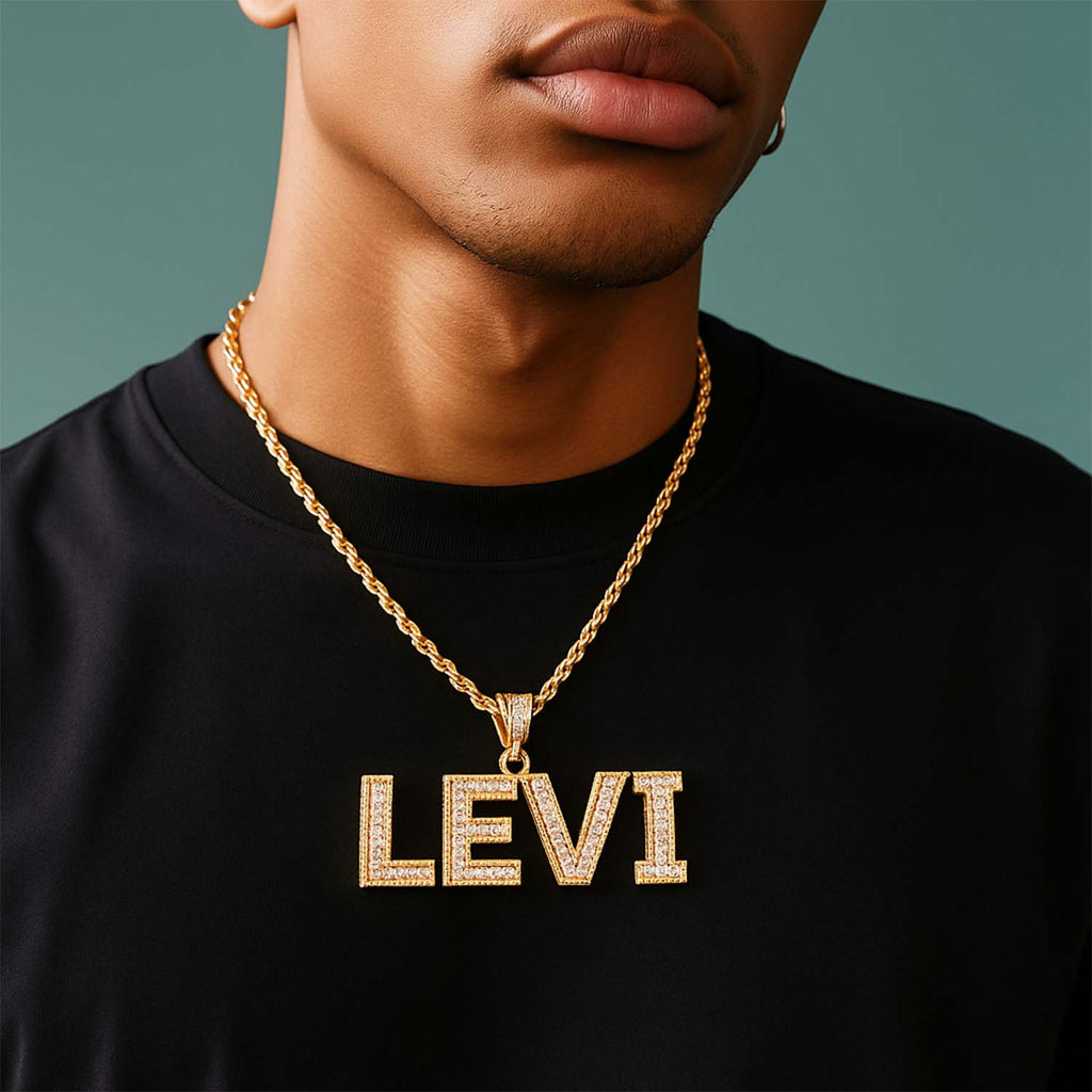 Custom Name Necklace Hip-hop Necklace Custom Pendant Thick Style Gift for Him