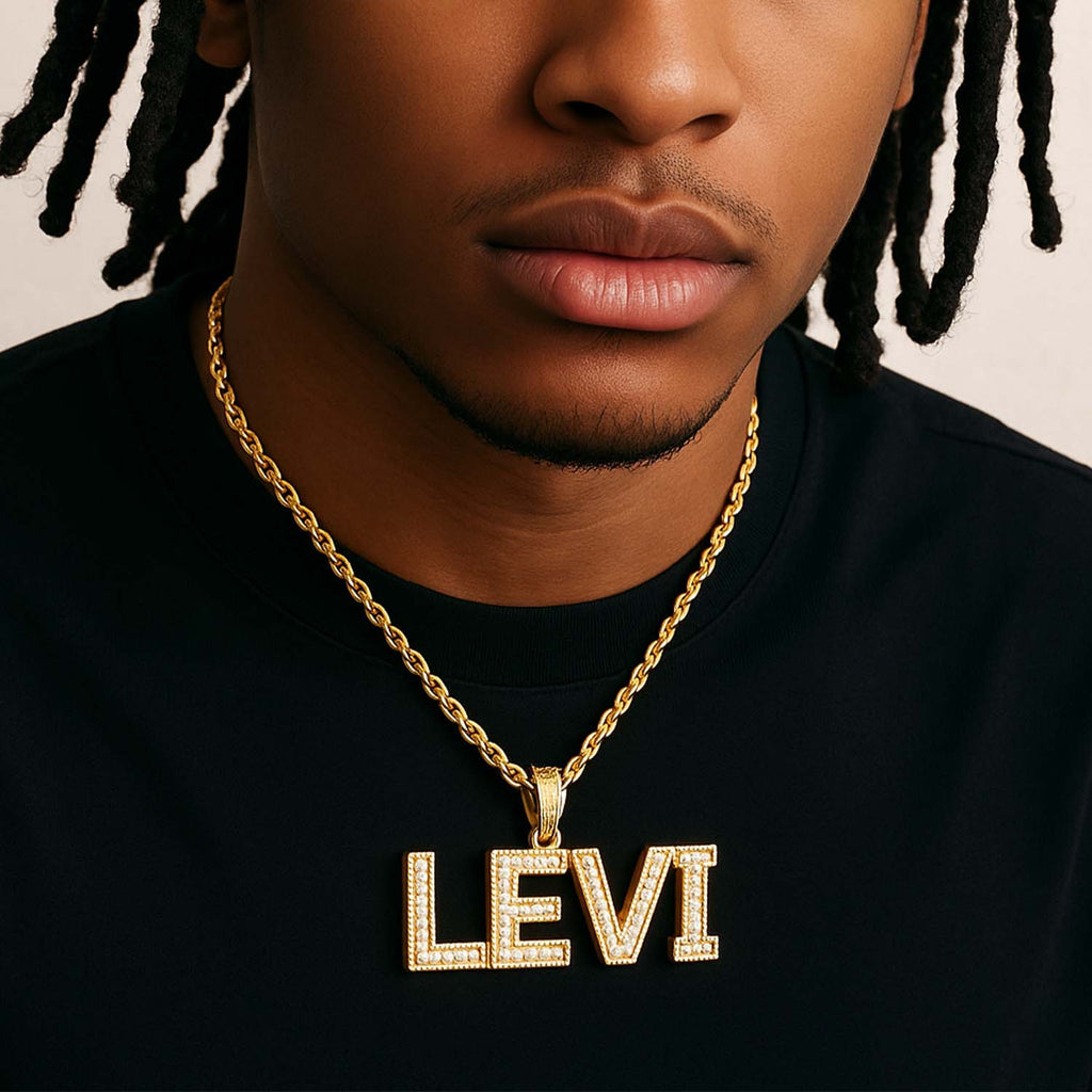 Custom Name Necklace Hip-hop Necklace Custom Pendant Thick Style Gift for Him