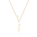 Custom Initial Necklace Custom Drop Name Necklace Name Y Necklace Personalized Gift for Her Bridesmaid Jewelry