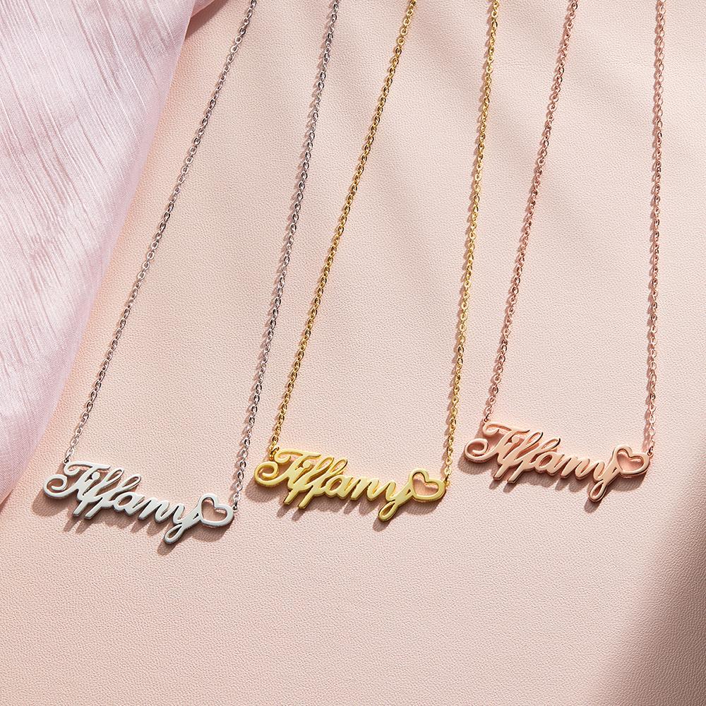 Name Necklace Custom  Unique Style Name Necklace 14K Gold Plated