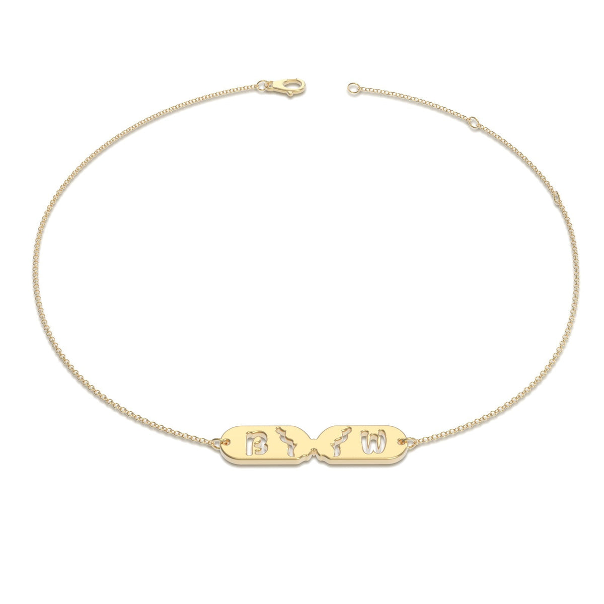 Custom Butterfly Name Bracelet Gift, I Feel Butterflies in My Stomach When I With You