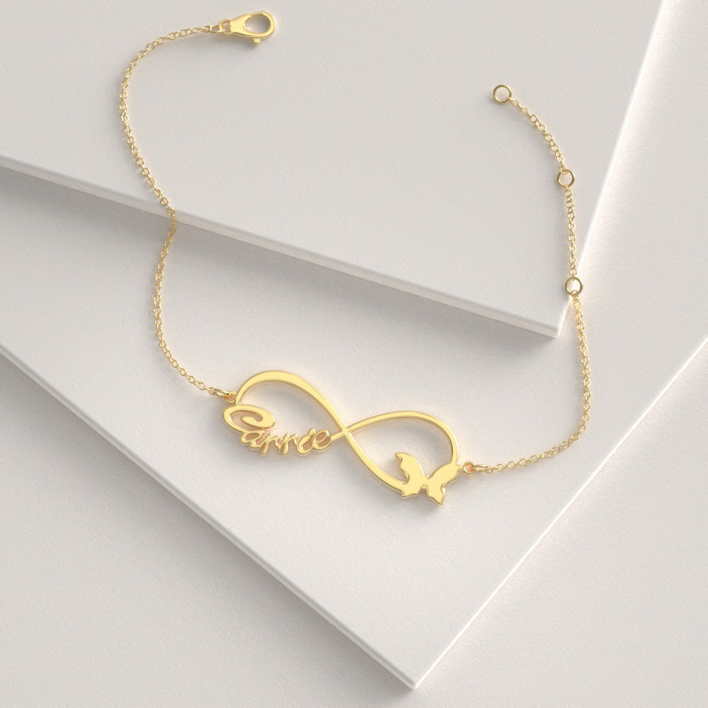 Custom Infinity Name Bracelet Gift For Female