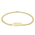 Men's Bracelet Engraved Bentcard Bracelet Gift for Boy - Rose Gold Plated
