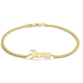 Custom Men's Bracelet Dainty Name Bracelet Hypoallergenic Gift for Boyfriend - 14k Gold Plated