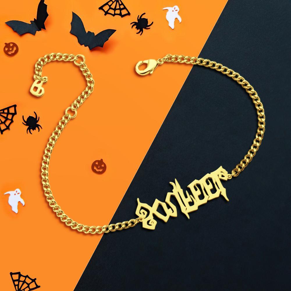 Name Bracelet Custom Bracelet Gifts Special Design 14k Gold Plated Silver