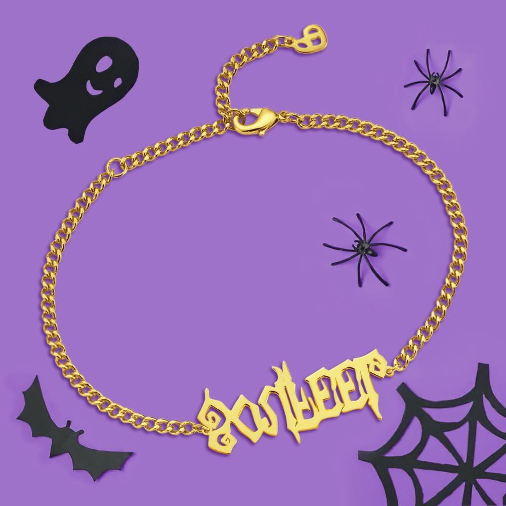 Name Bracelet Custom Bracelet Gifts Special Design 14k Gold Plated Silver