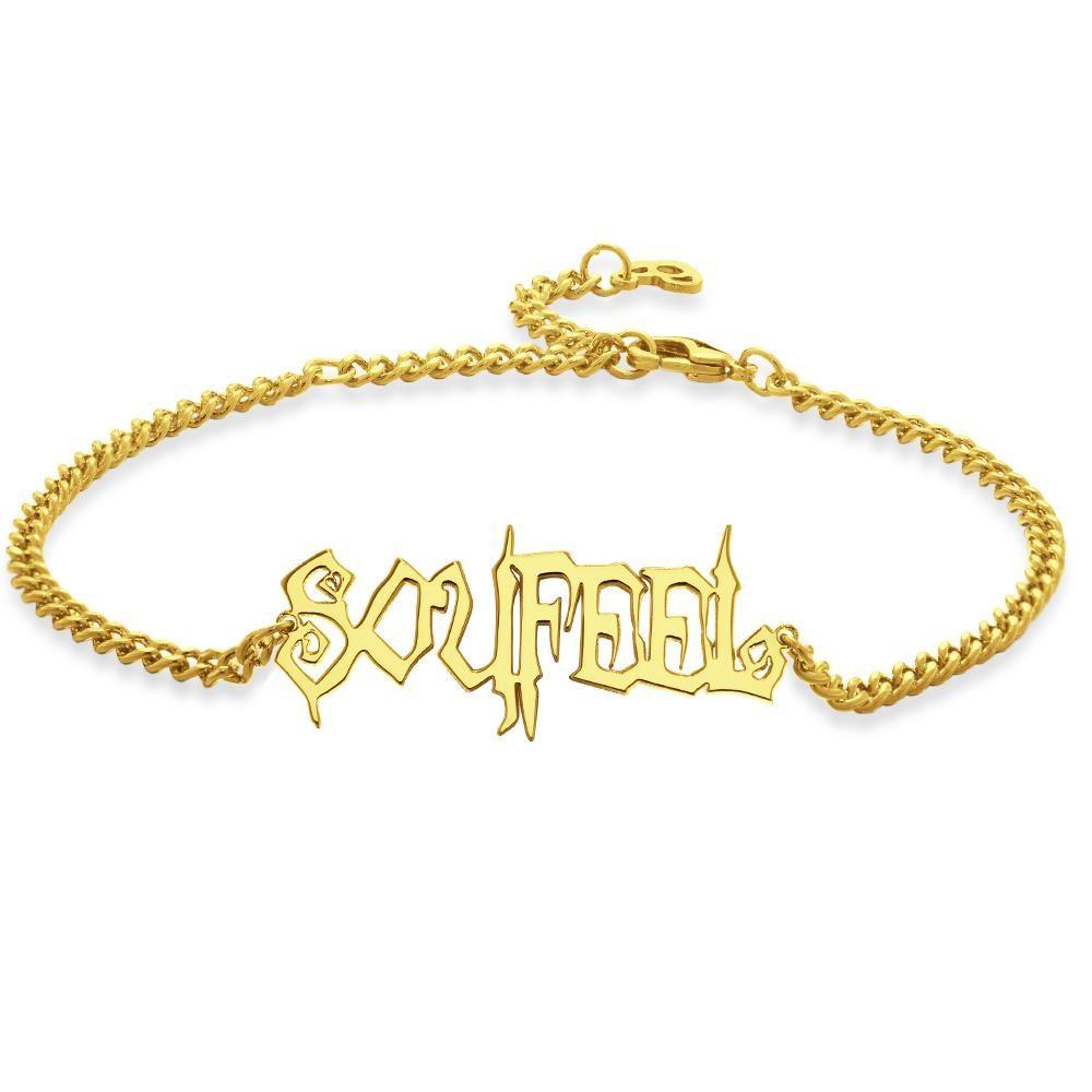 Custom Bracelet Name Bracelet Gifts Rose Gold Plated