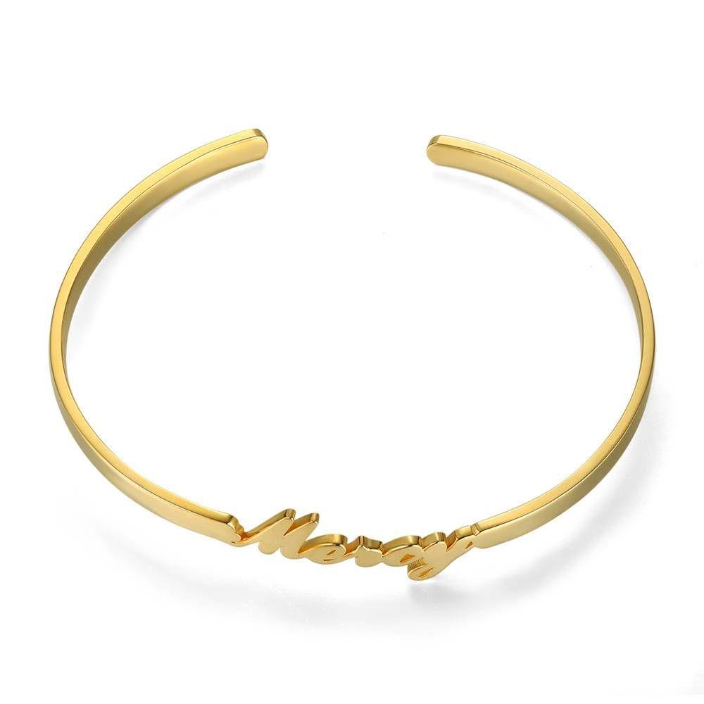 Name Bracelet Simple Style 14K Gold Plated