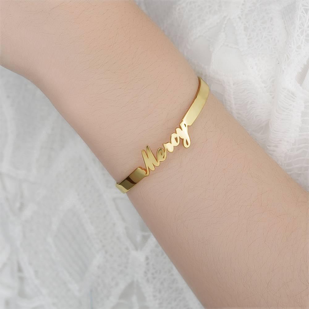 Name Bracelet Simple Style 14K Gold Plated