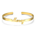 Name Bracelet Simple Style 14K Gold Plated