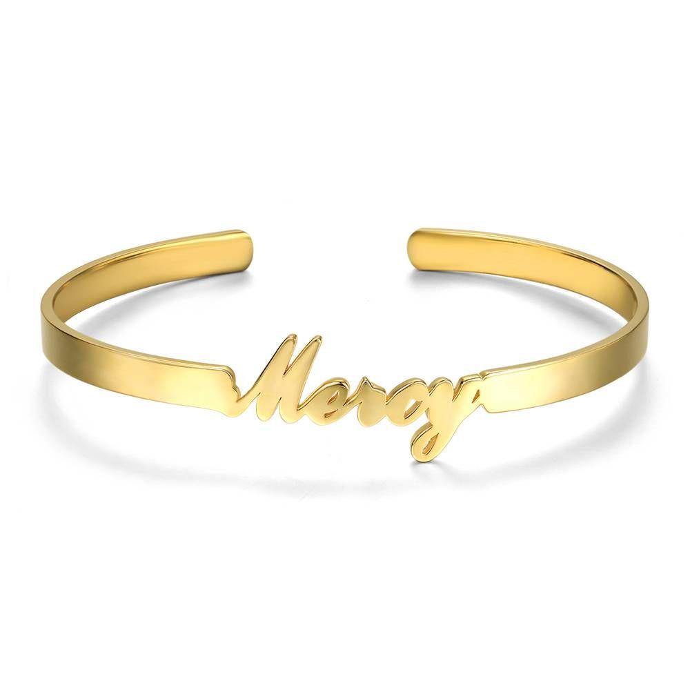 Name Bracelet Simple Style 14K Gold Plated