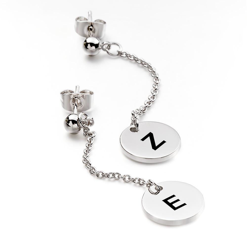 All of You Personalized Dangling Earrings with Initial Sweet and always Beautiful Gift