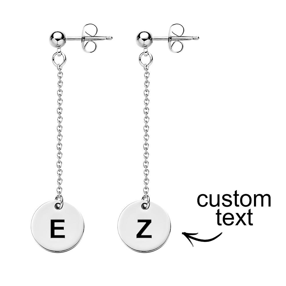 All of You Personalized Dangling Earrings with Initial Sweet and always Beautiful Gift