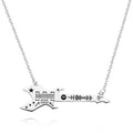 Scannable Spotify Code Guitar Shaped Necklace Engraved Custom Music Song Keychain Memory Gifts