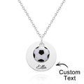 Custom Engraved Necklace Soccer Sport Creative Gifts