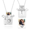 Custom Photo Engraved Necklace Camera Pendant Necklace Creative Gift for Friend