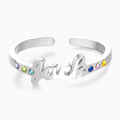 Custom Name Ring Six Birthstones Valentine's Day Gift