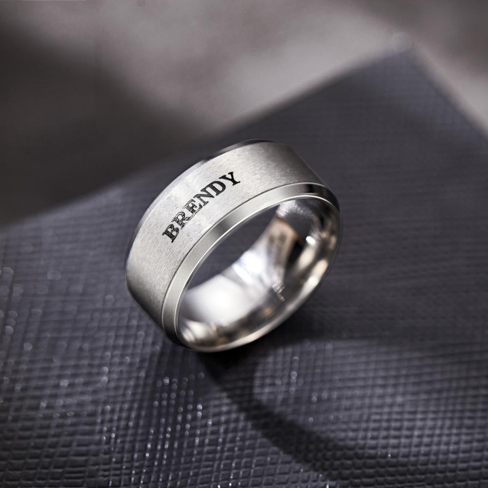 Personalized Name Ring Custom Engagement Ring Men's Personalized Ring