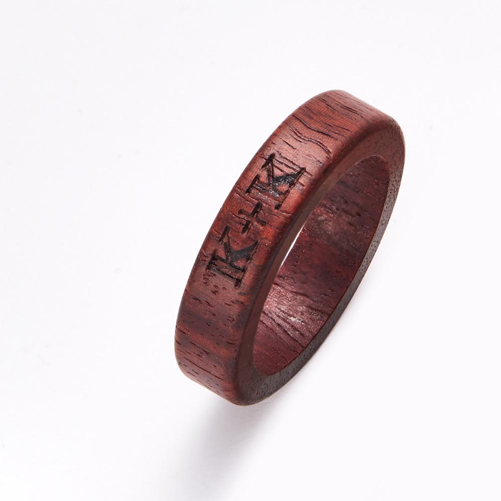 Custom Wood Ring Personalized Ring Engraved Wedding Ring Wooden Ring Mens Jewelry