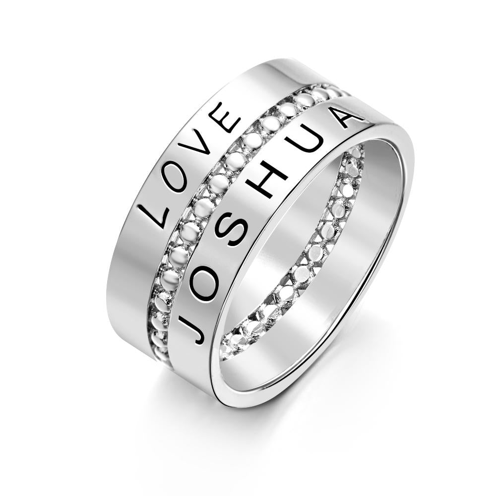 Personalized Gift for Mother's Day Personalized Stacking Rings Gold Filled Gold Name Ring