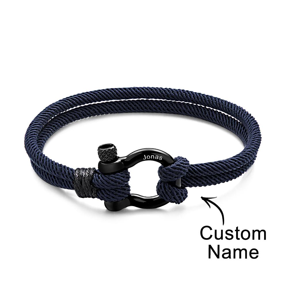 Engravable Bracelet Personalized Classic Rope Bracelet For Men