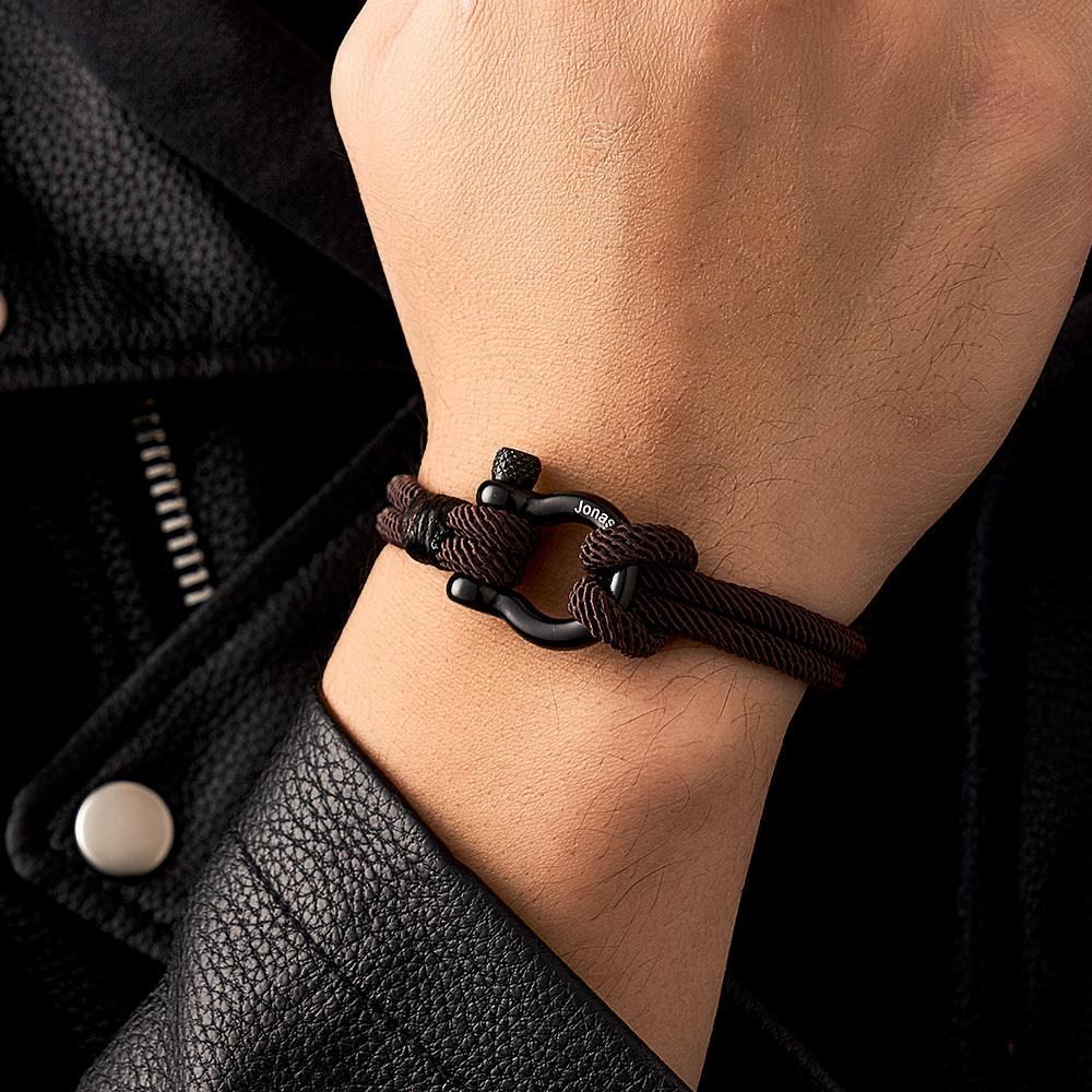 Engravable Bracelet Personalized Classic Rope Bracelet For Men