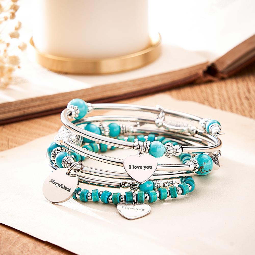 Custom Name Bracelet Bohemia Style Mash Up Gift for Her