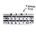 Custom Name Bracelet Stack Beads Fashion Gift