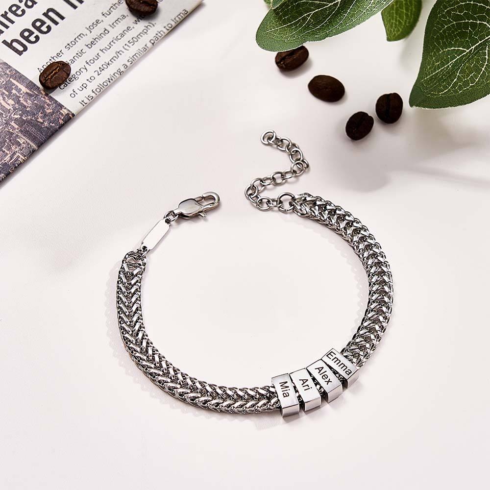 Custom Kids Name Bracelet Personalized Gifts for Dad