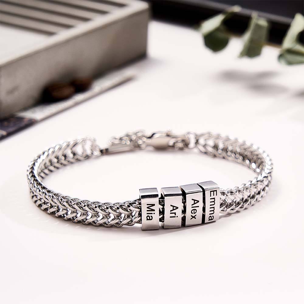 Custom Kids Name Bracelet Personalized Gifts for Dad